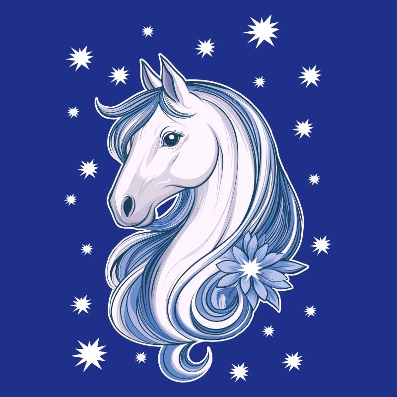 Cheval avec des étoiles