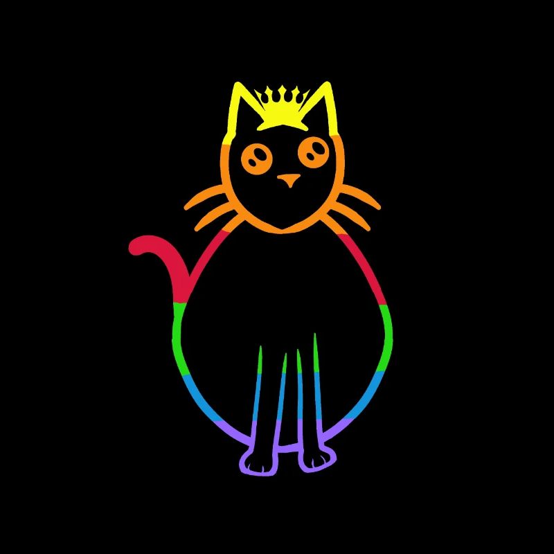 LGBT Rainbow Cat Gay Pride Drapeau arc-en-ciel