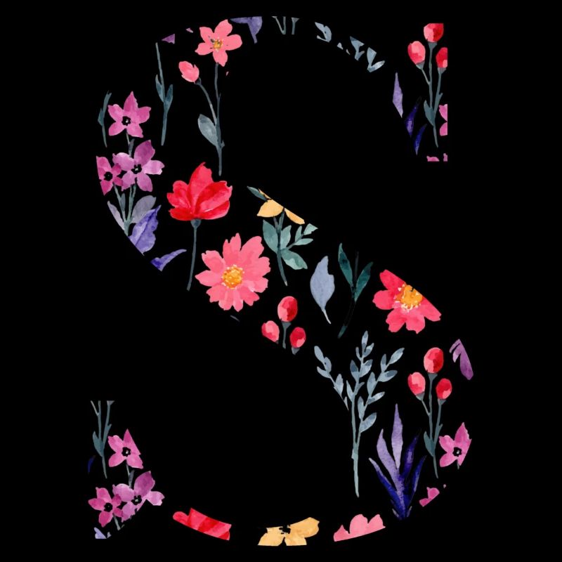 Personalized floral letters - gift idea