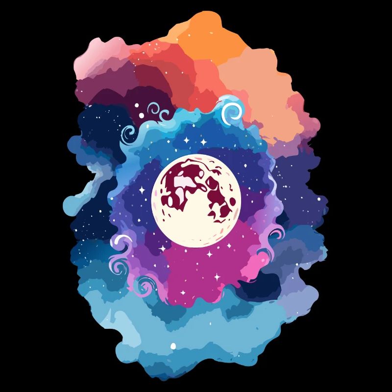 Full Moon Abstract Sky