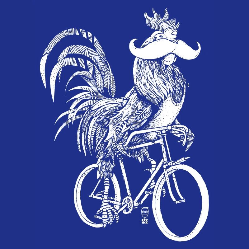 Coq & Bicycles - version blanche
