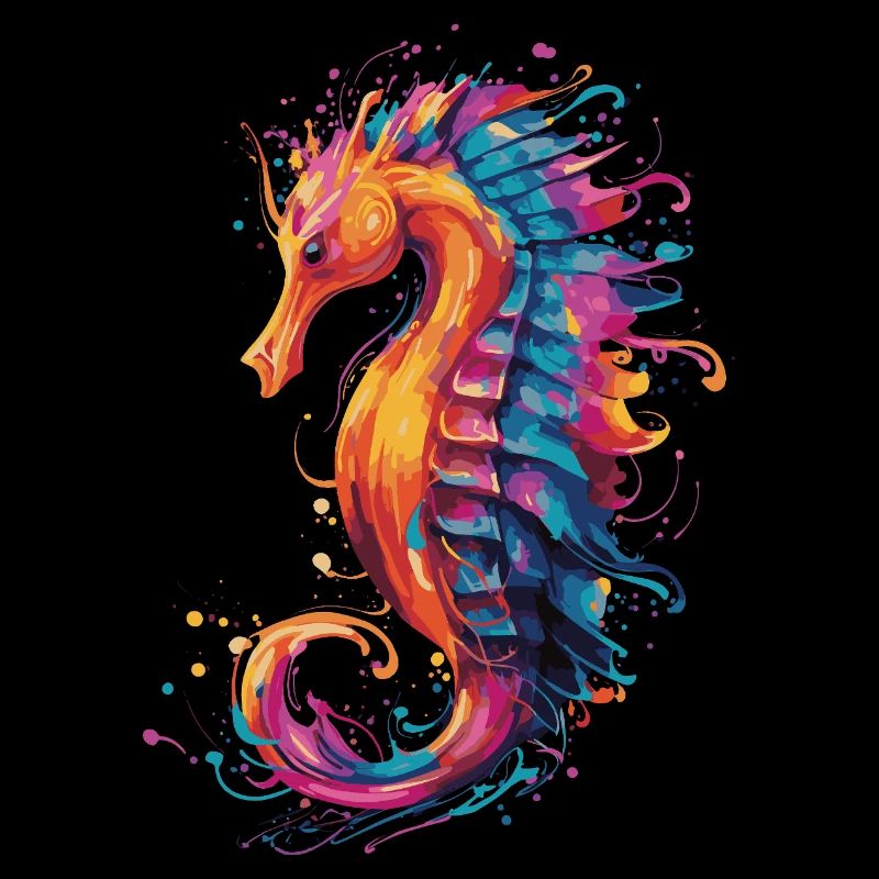 Hippocampe coloré