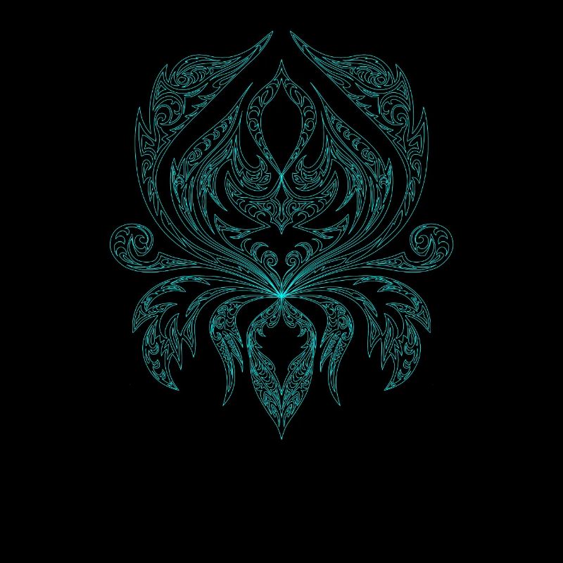 Turquoise Ornament Tribal Pattern