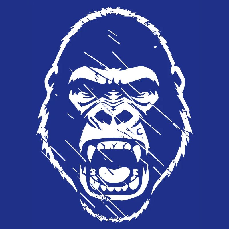 Furious Gorilla Stencil Grunge vector_path130