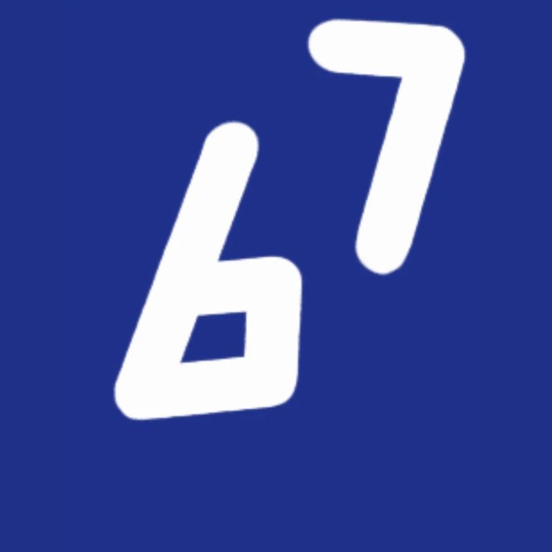 67 Logo Typography White