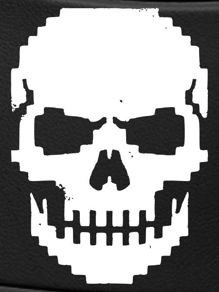 Pixel Skull Jaw 8-Bit