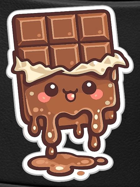 Melting chocolate bar