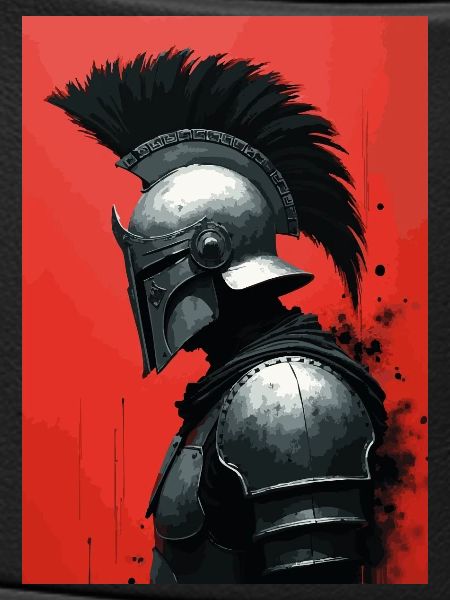 Spartanischer Krieger Rot