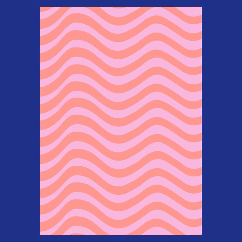 Stripe Wave Pattern - Pink Customizable