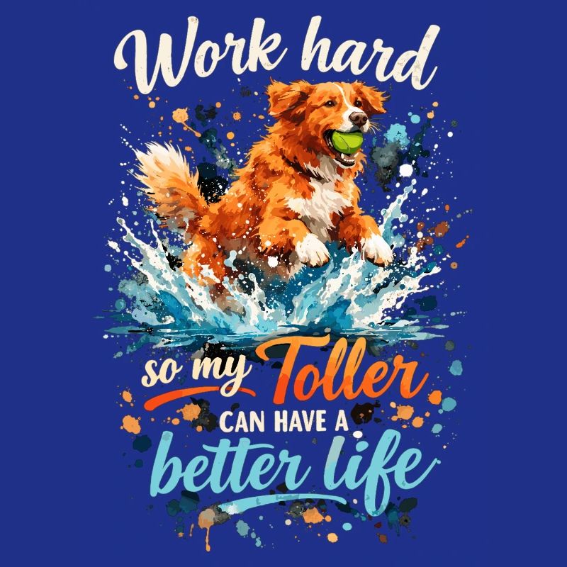 Work Hard: Dynamisches Toller Aquarell Design