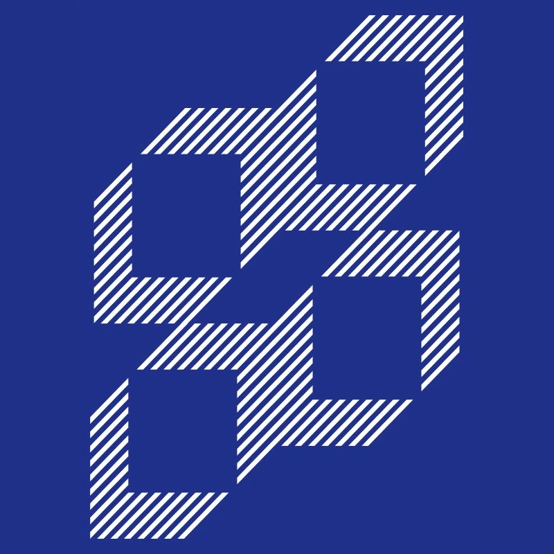Geometric Stripe Squares Grid
