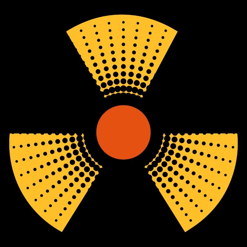 glow atom symbol radioactive atomic sign gef