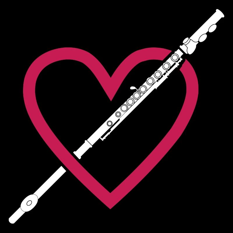 Herz Querflöte Liebe Musik