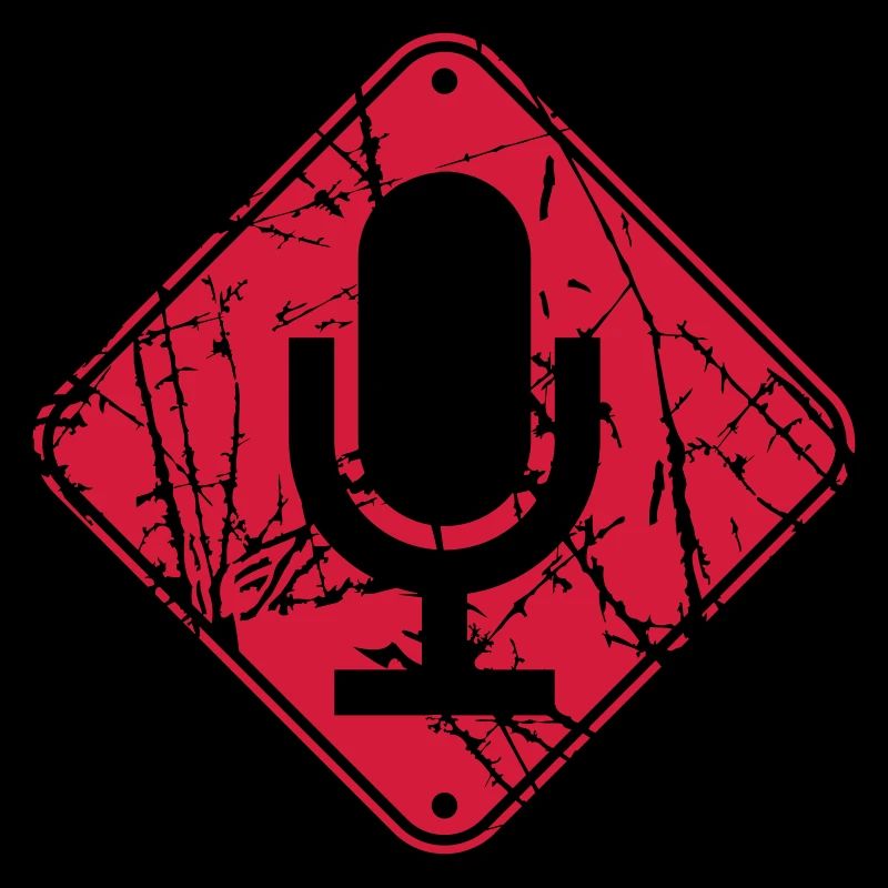 Altes Schild Mikrofon