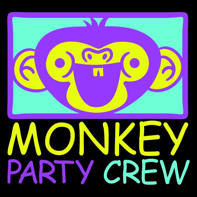 Monkey Party Crew Affen Feiern Team Freunde Spruch