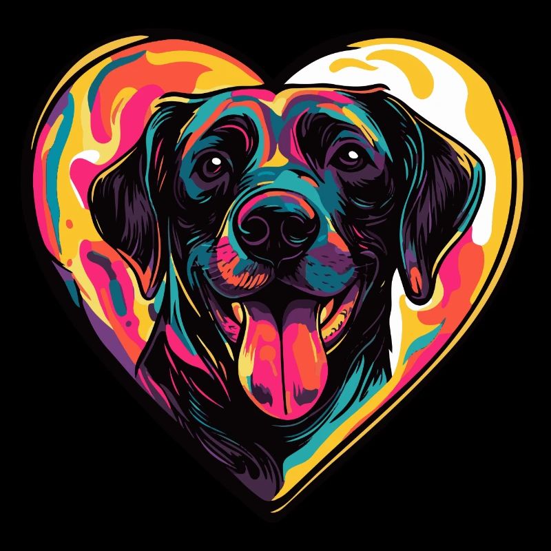 Chien Labrador Coeur Amour