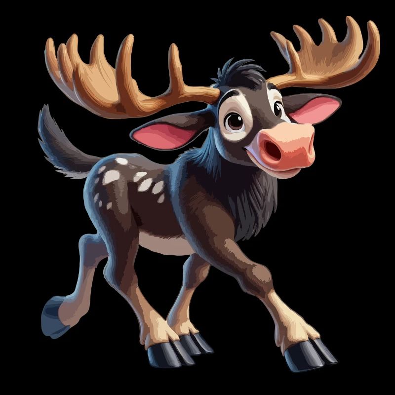 Moose cheerful
