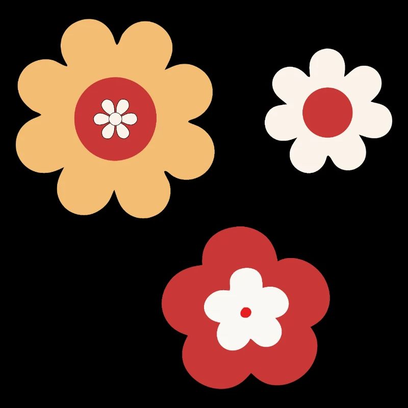 Fleurs rétro classiques