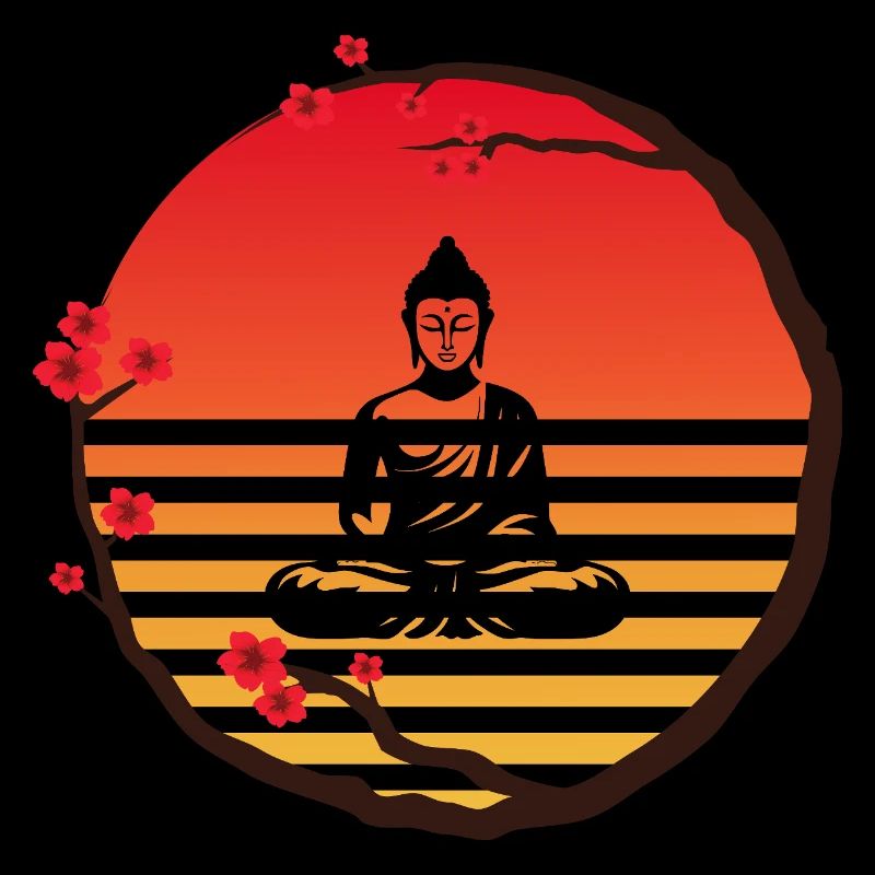 Buddha sunset