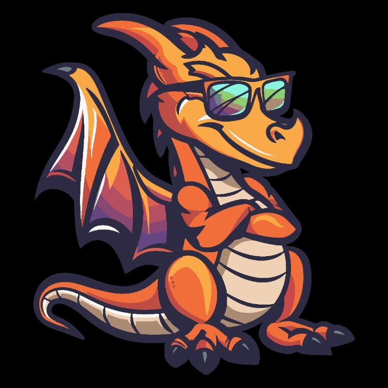 Drache Cool Comic