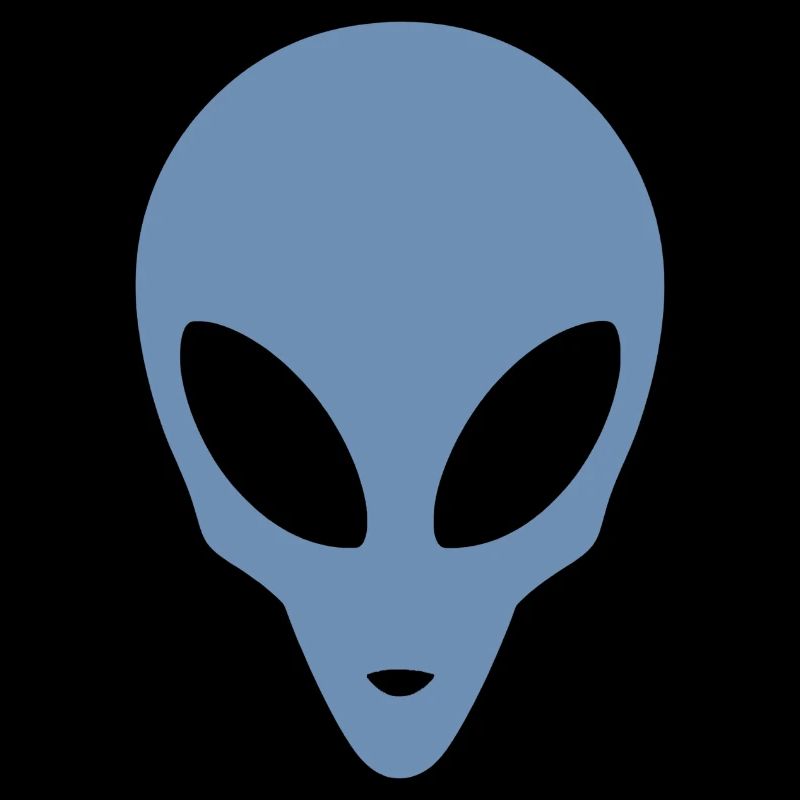 Silhouette eines Alienkopfes