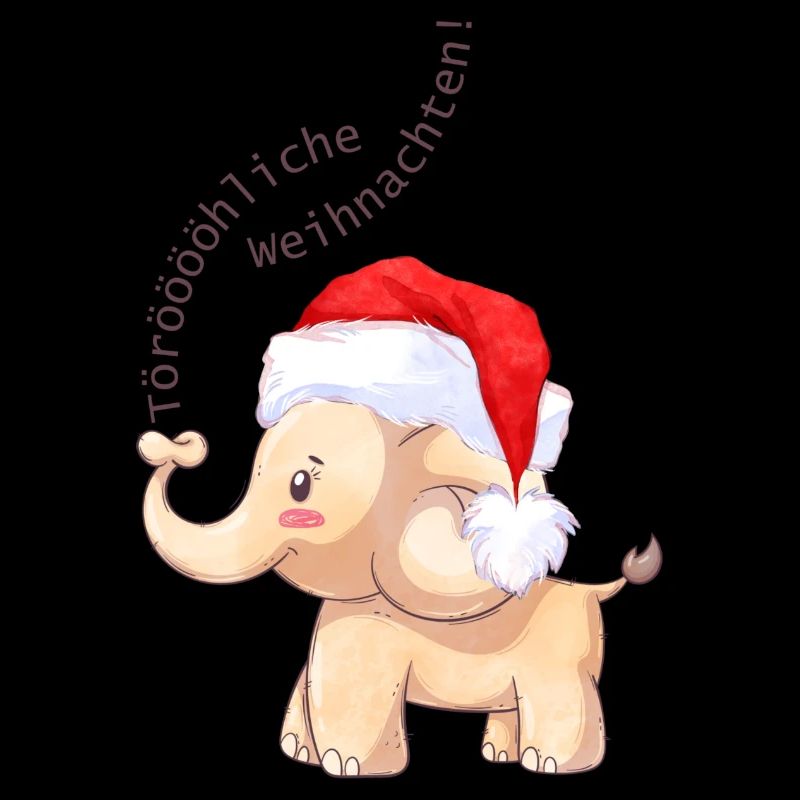 Fröhlicher Elefant zu Weihnachten