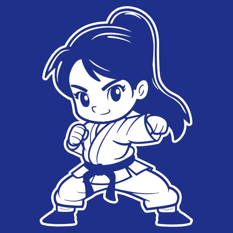 Kleines Karate Mädchen Comic