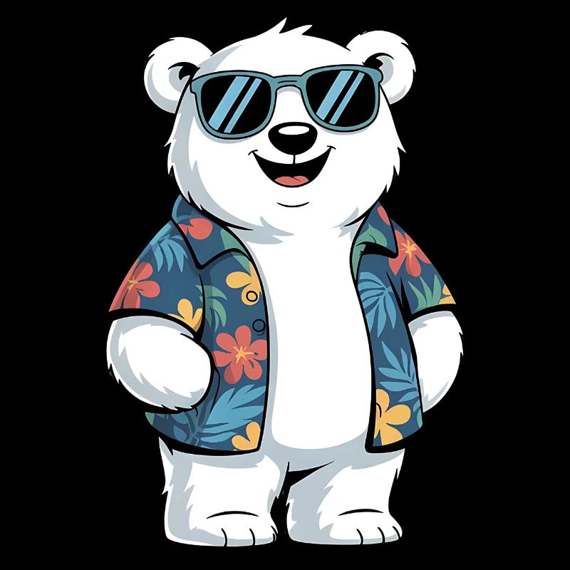 Lustiger Sommer Eisbär