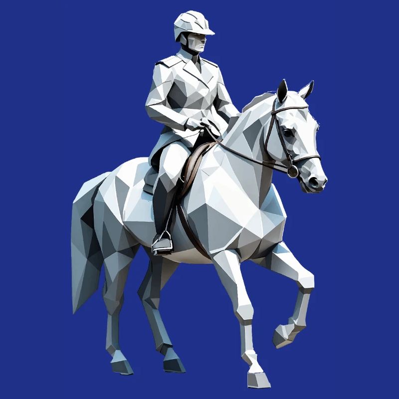 Cavalier Low Poly - Ballet Design