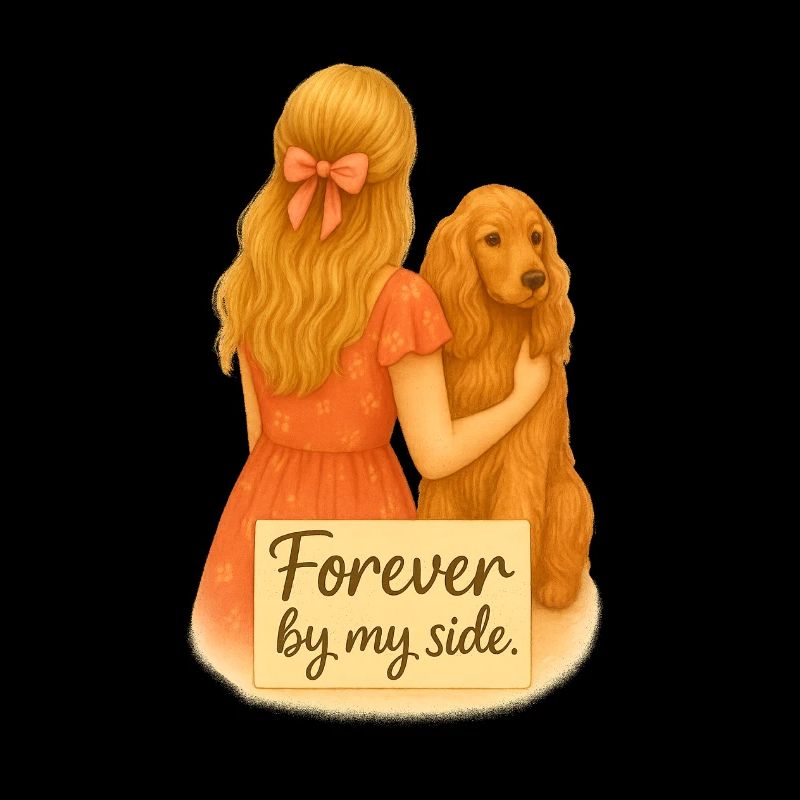 Forever by my side – Woman with Cocker Spanie