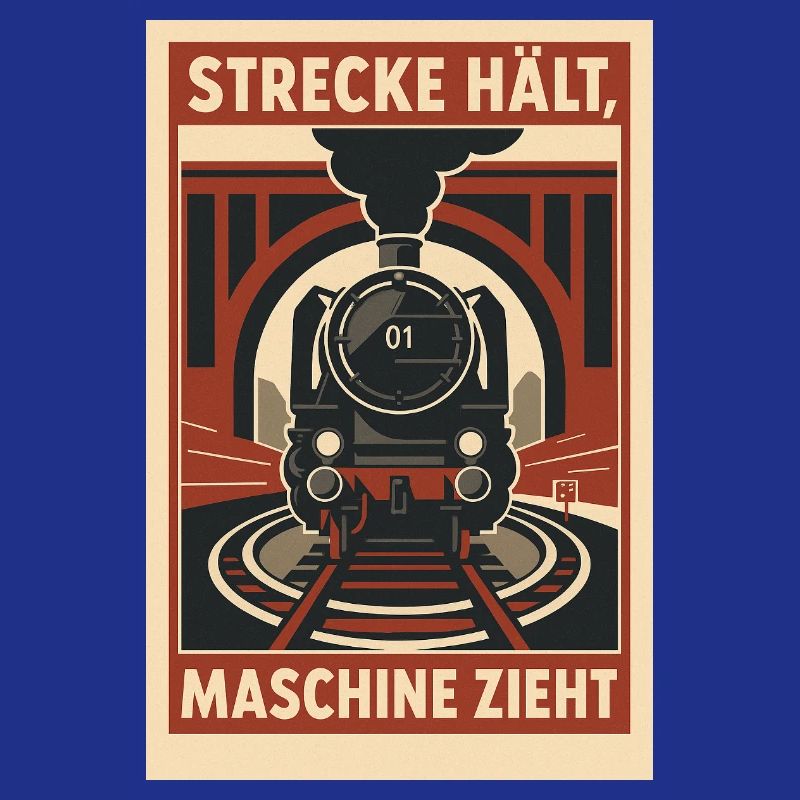 Railway Track Holds Machine Pulls