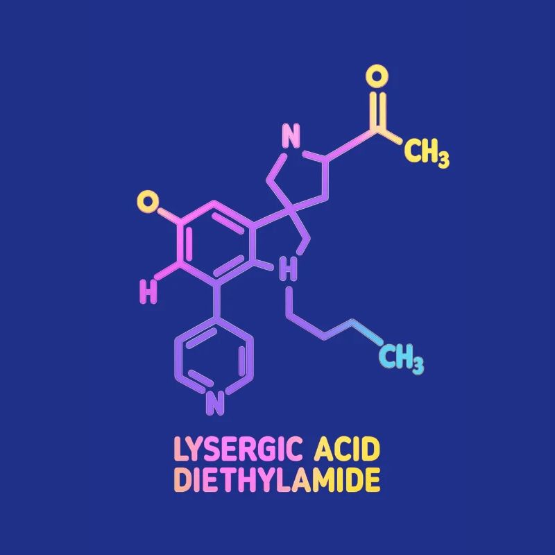 Psychedelische Molekülkunst LSD 