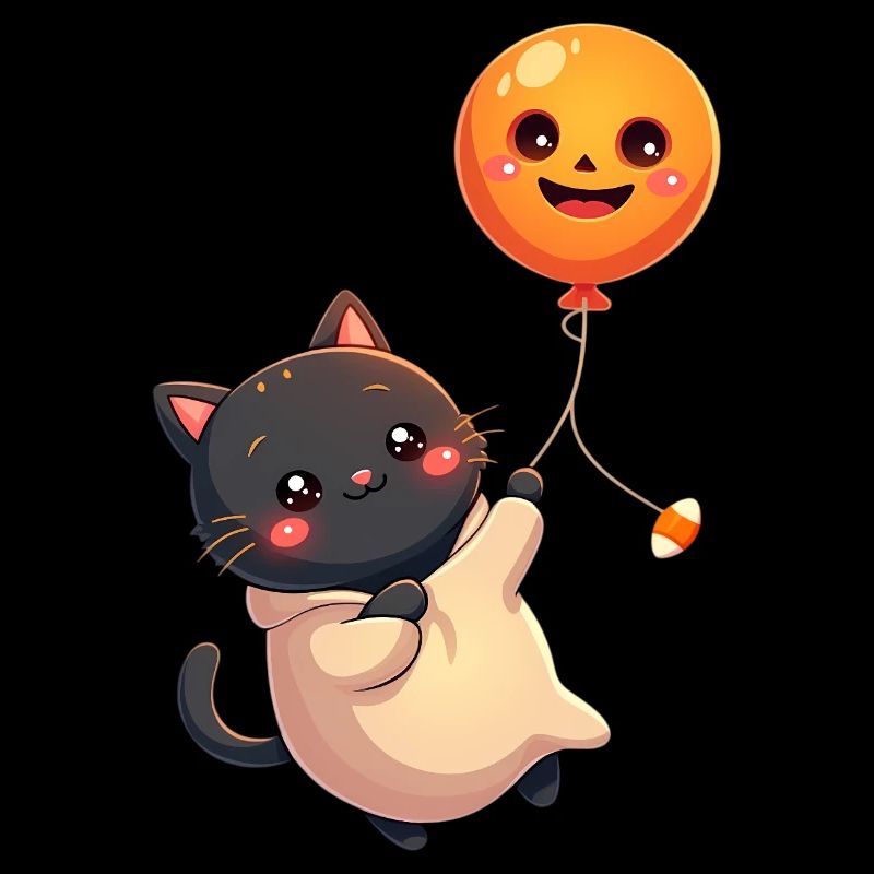 Halloween Cat with Halloween Pumpkin
