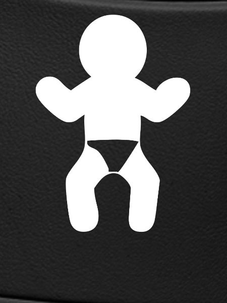 Babysilhouette in Windel