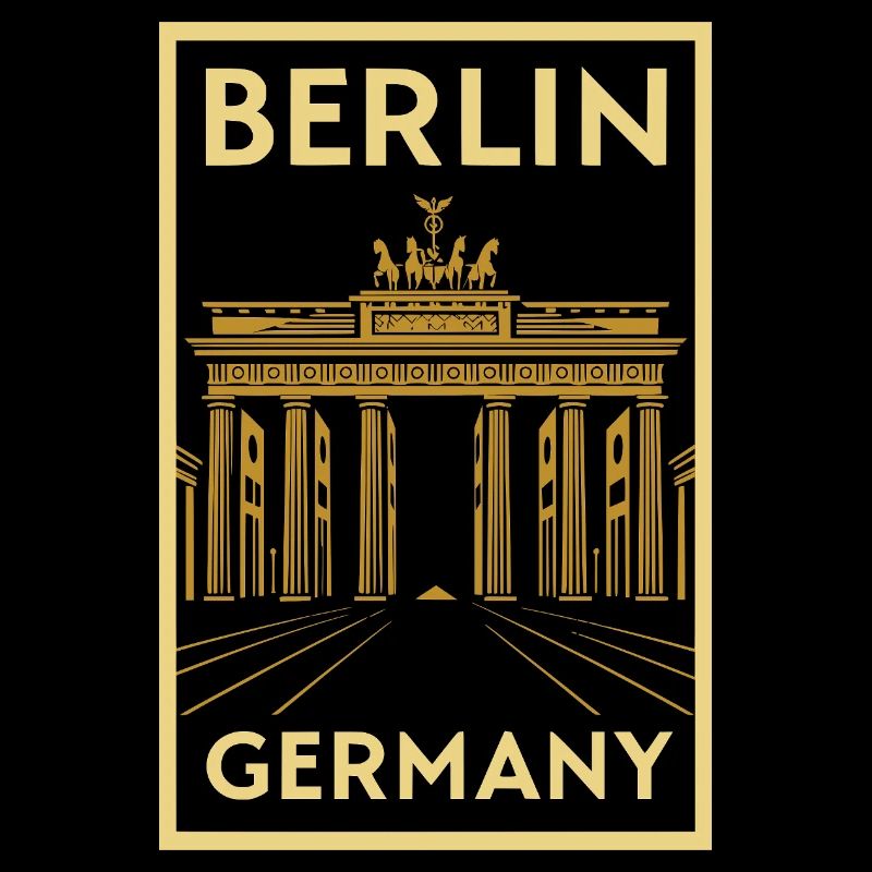 Berlin – Brandenburg Gate Art Deco Poster