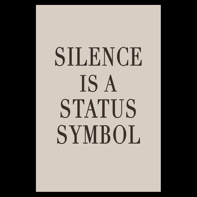 Le silence est un symbole de statut – Luxe silencieux