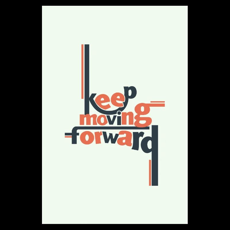Continuer d’avancer Typographie minimale