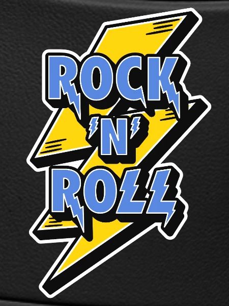 Rock'n'Roll-Logo mit Blitz