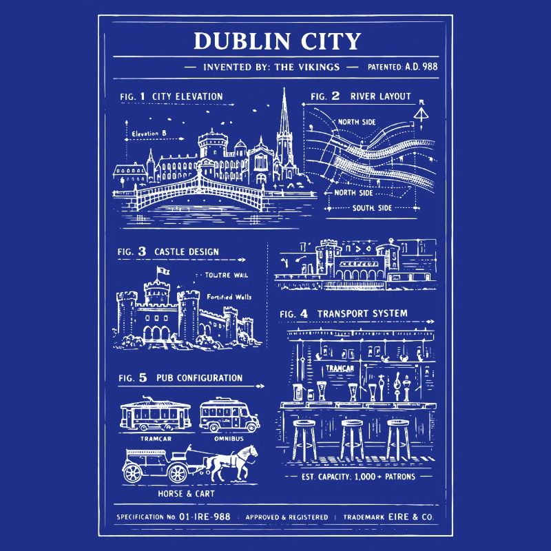 Dublin Skyline Blueprint