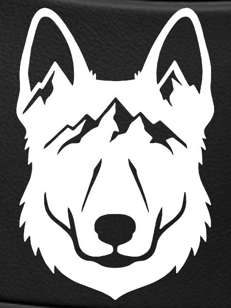 Mountain Wolf Line Art