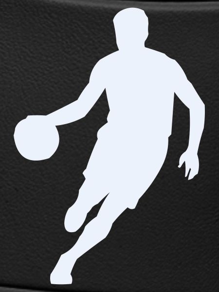 Dynamic basketball silhouette