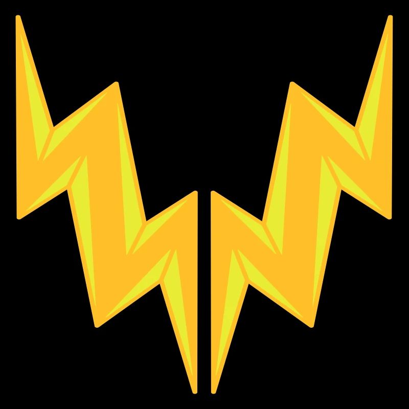 2 éclair électrique signe de danger symbole de l'éclair ka