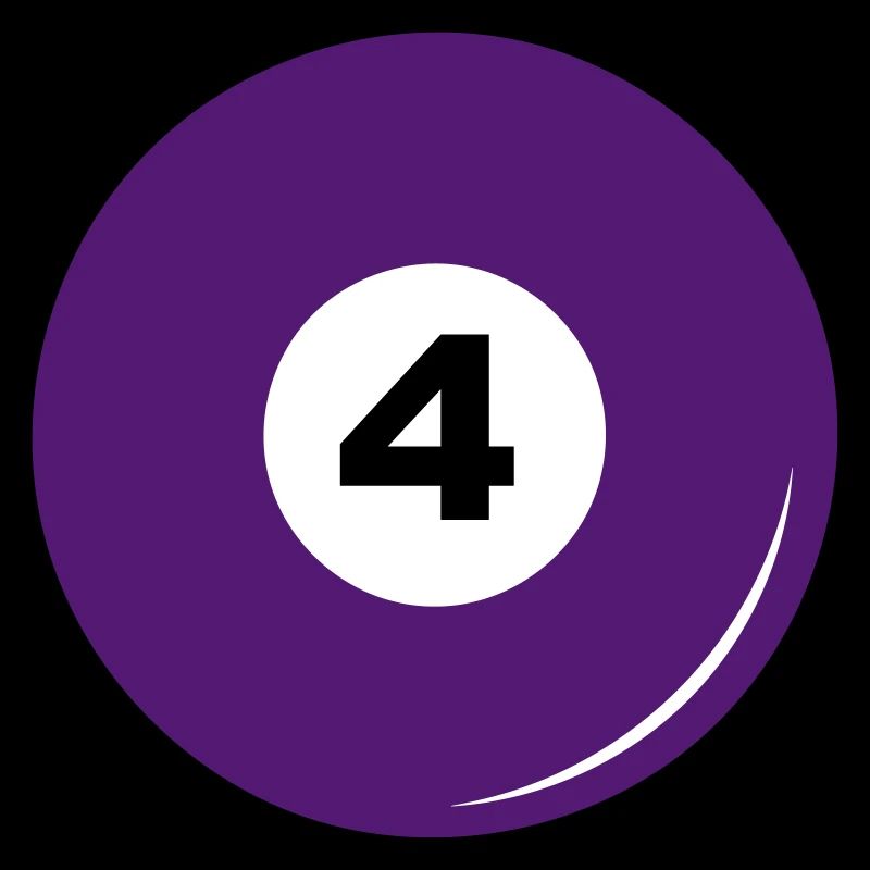Numéro de boule de billard 4