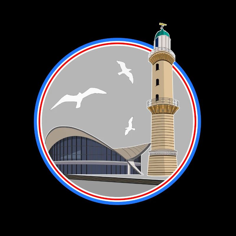 ICON lighthouse and Teepott Rostock Warnemünde