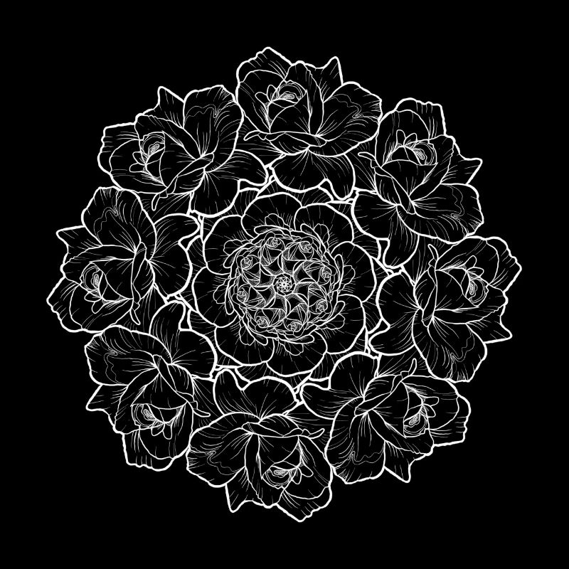 Bouquet de rose - blanc