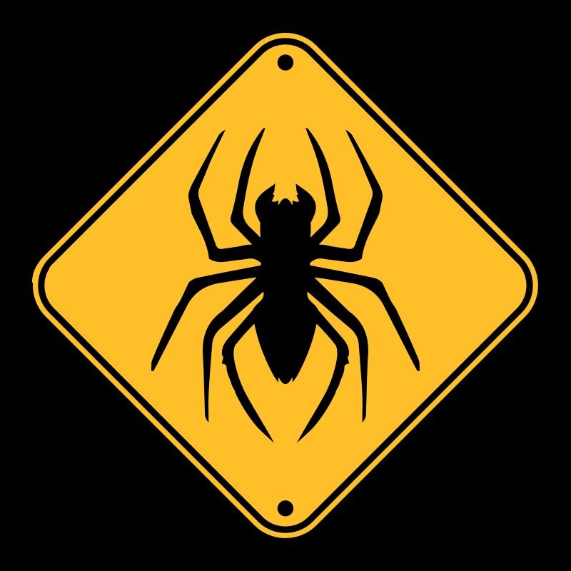 shield warning caution hazard caution zone spider