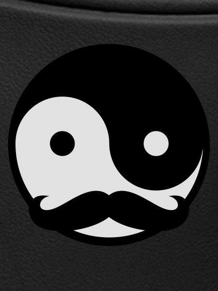 Mustache Yin Yang