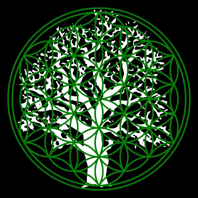 Blume des Lebens mit Baum