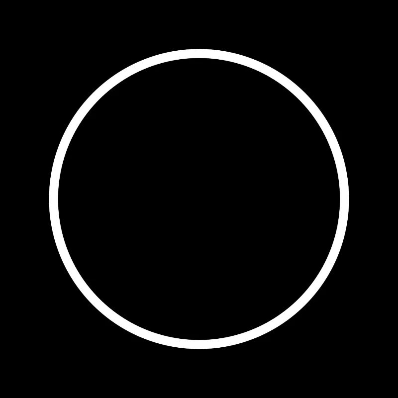 Kreis Ring Form Symbol Weiß