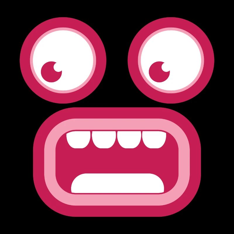 Visage tiki surpris choqué